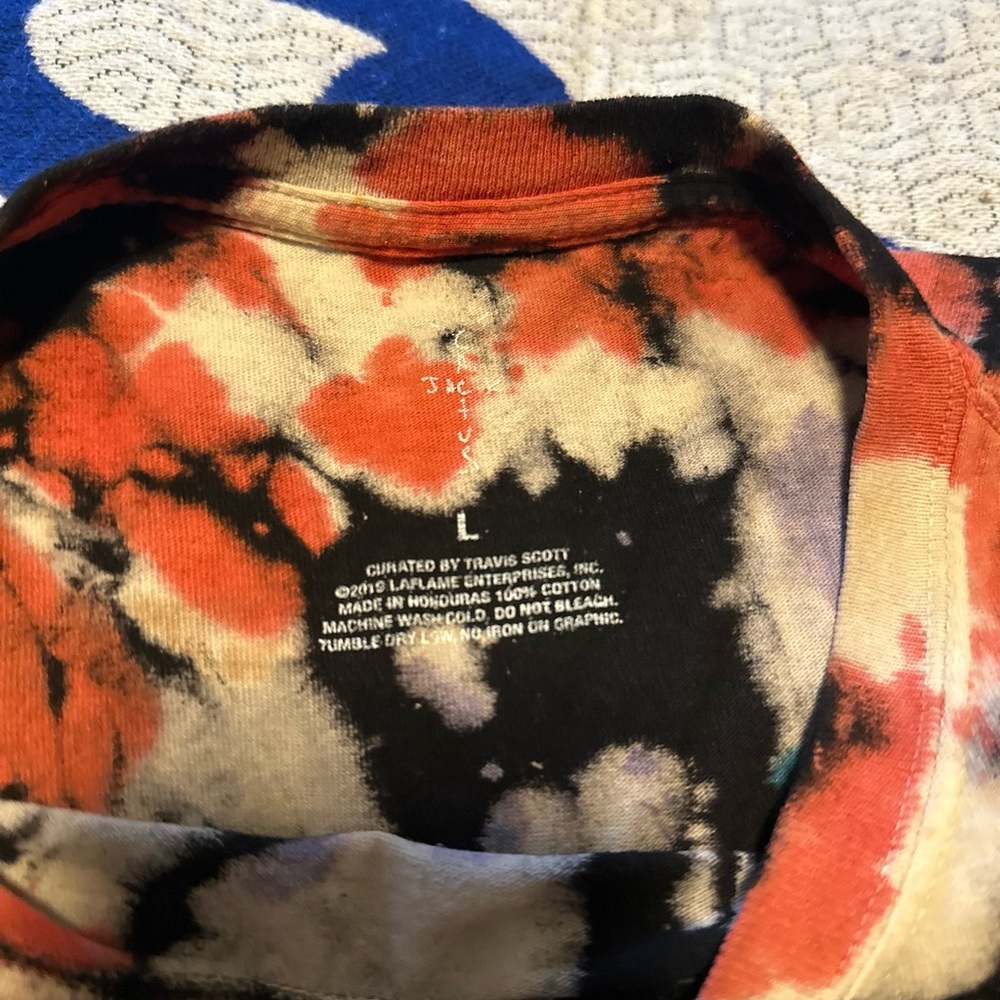 Travis Scott Multicolor Tie-Dye Short Sleeve Tee - Picture 4 of 4